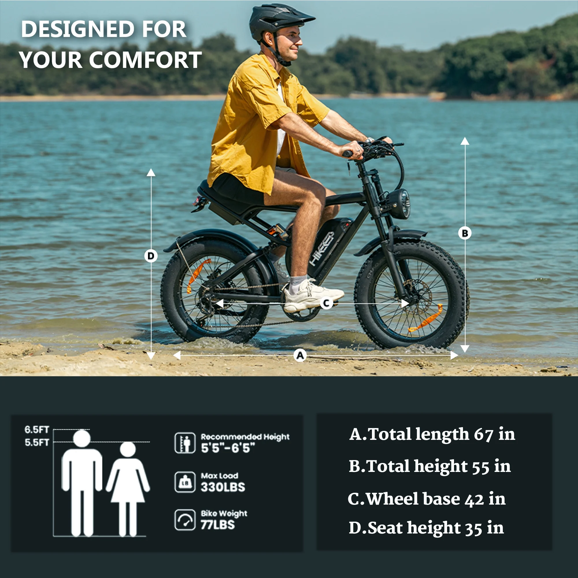 Hikeep 1500W Peak Electric Bike, 20