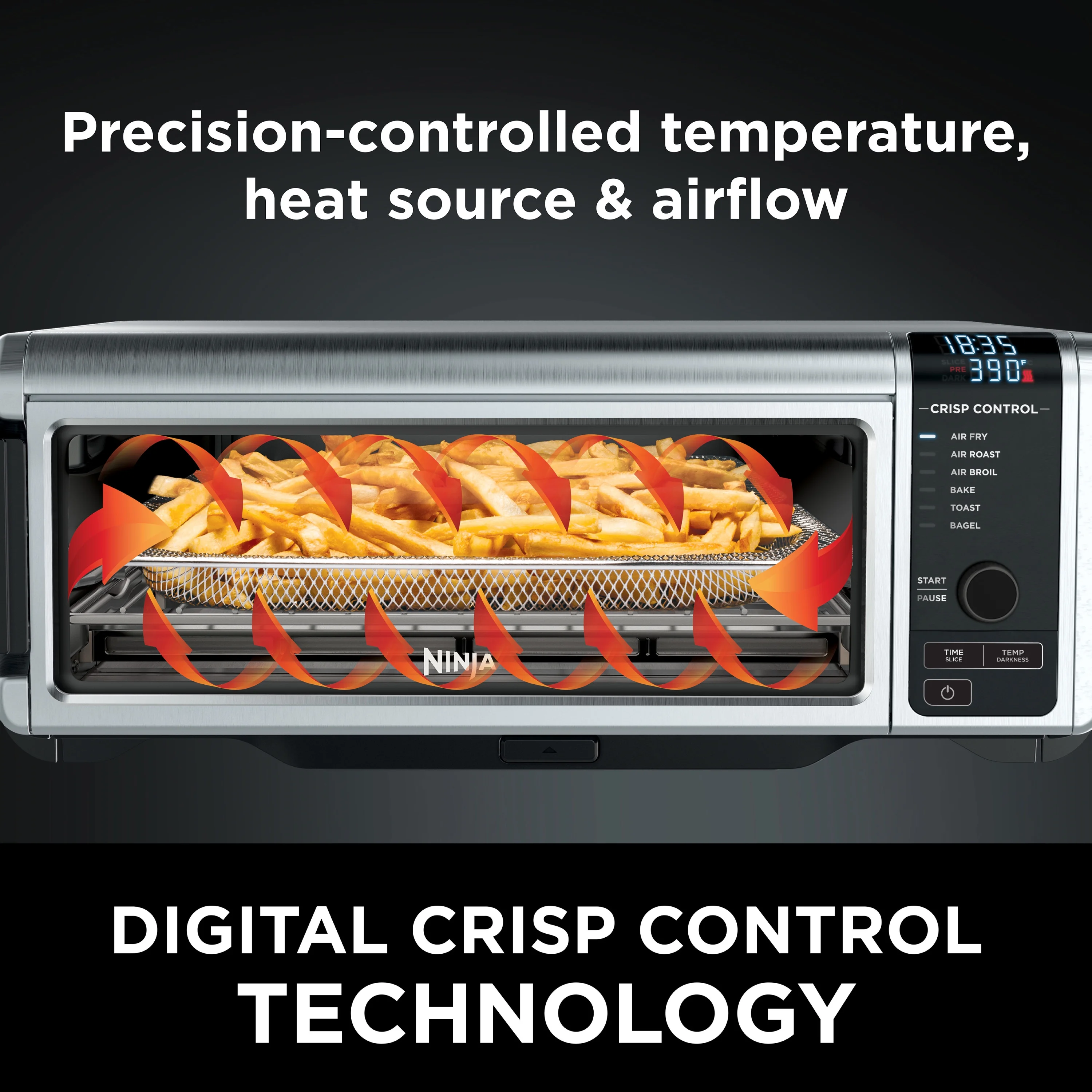 Foodi 6-in-1 Digital Air Fry Oven, Air Fryer, Convection Oven, Toaster, with Digital Crisp Control Technology, Compact Size, Stainless, SP080 - Image 7