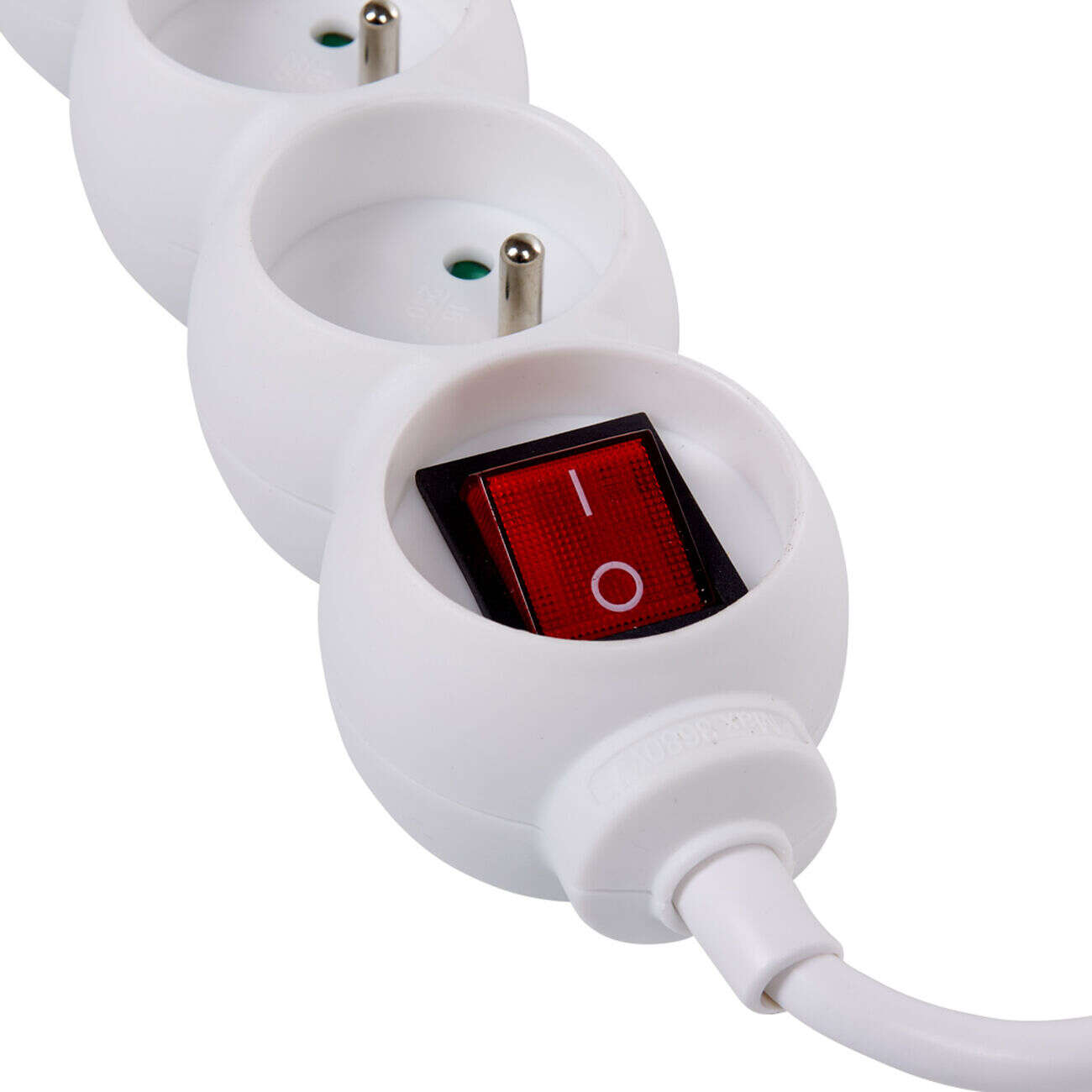 Bloc multiprise blanc interrupteur 5 prises