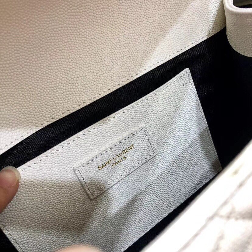 Y ENVELOPE MEDIUM BAG IN MIX MATELASS?? GRAIN DE POUDRE EMBOSSED LEATHER