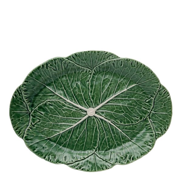 Cabbage serveringsfat 43x32 cm kålblad grønn