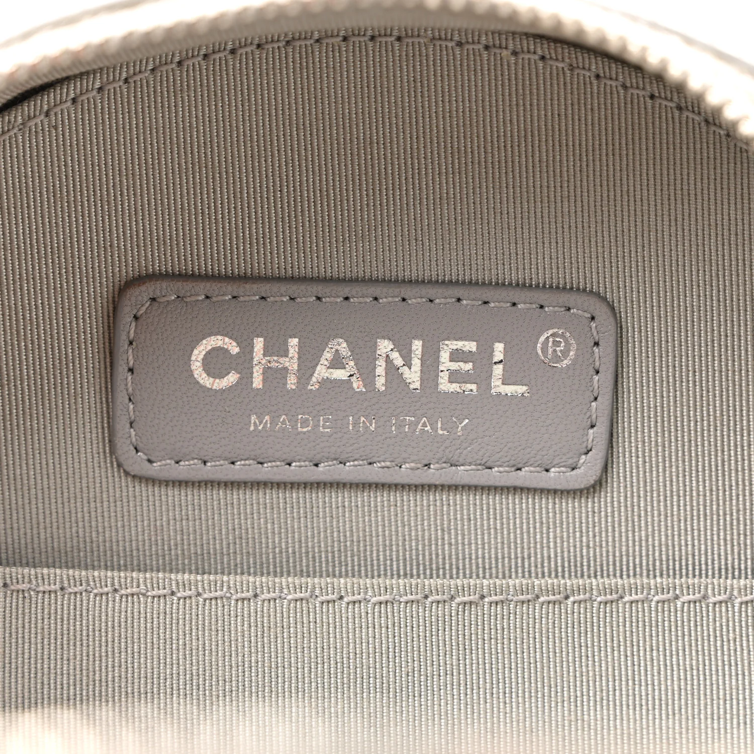 Metallic Glazed Calfskin Round As Earth Evening Bag Silver