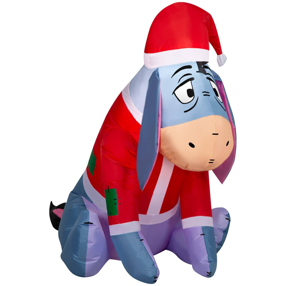 Disney 3.5-ft Lighted Eeyore Santa Christmas Inflatable | 37328