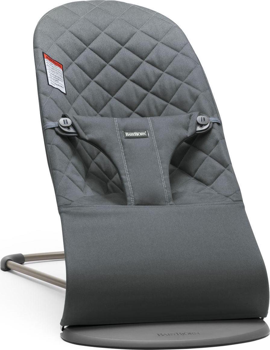 Bouncer Bliss Baby Bouncers with Cotton. Classic Quilt. Anthracite