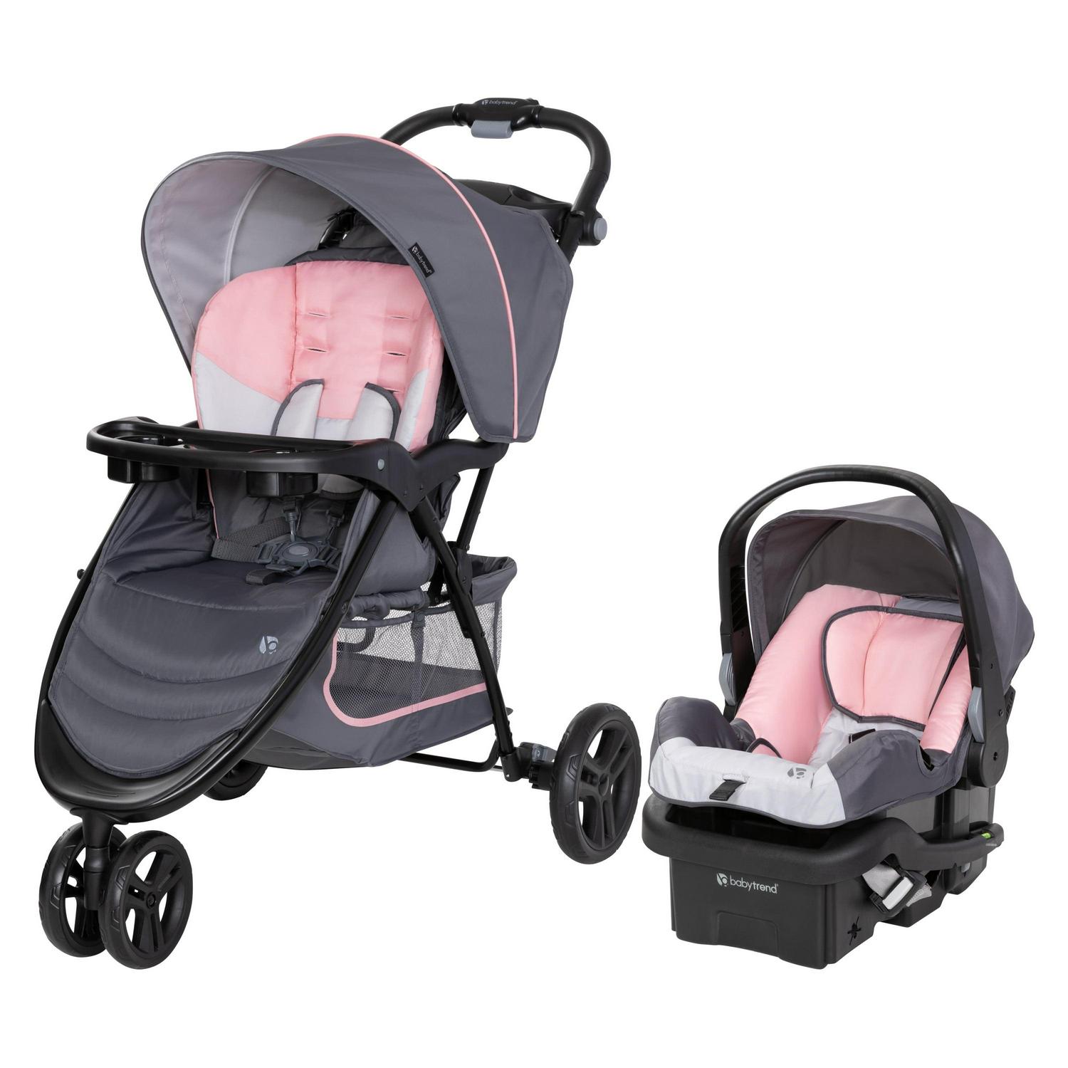 EZ Ride Travel System Stroller Pink Flamingo