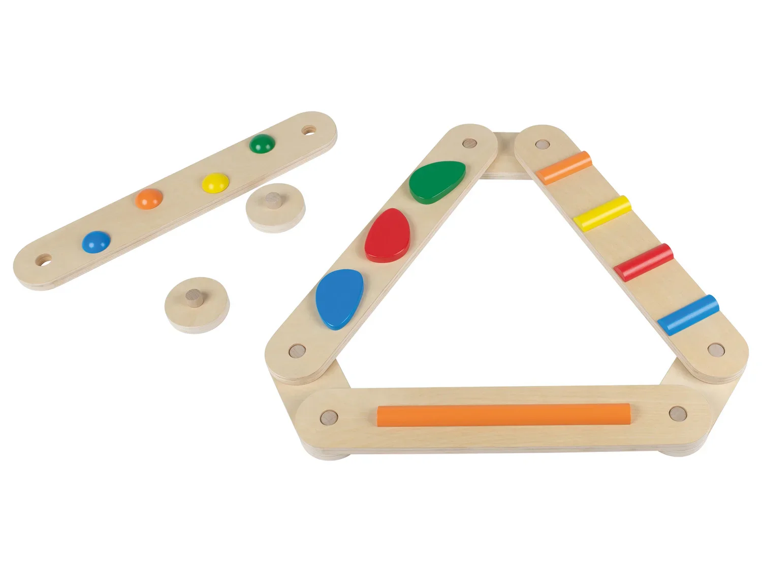 Playtive Jeu de poutres d'quilibre en bois, 9 pices