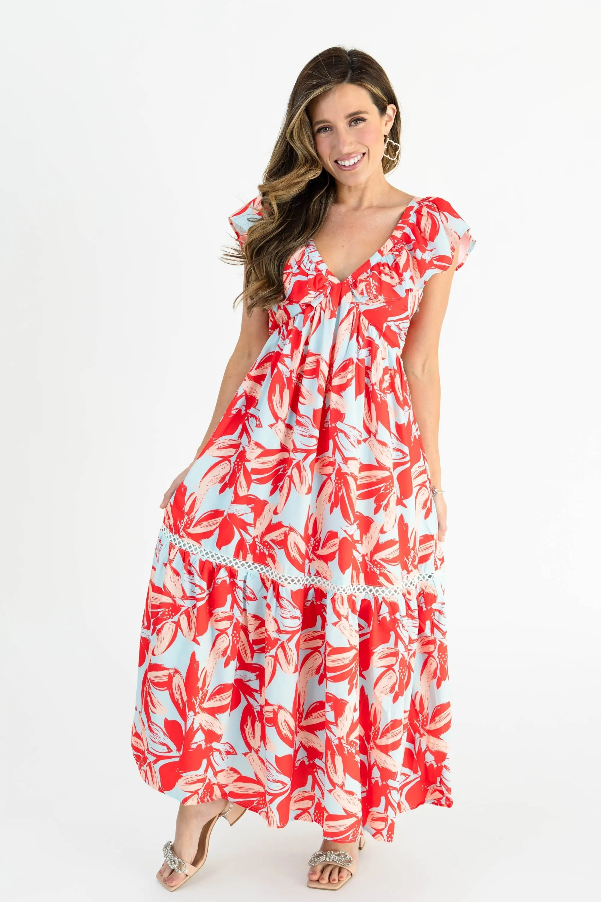 Painted The Sky Floral Maxi Dress