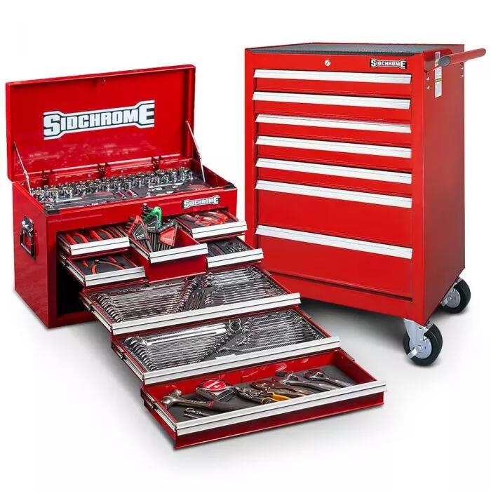 SIDCHROME 262PC MET/AF KIT D'OUTILS - ROUGE SCMT10159R