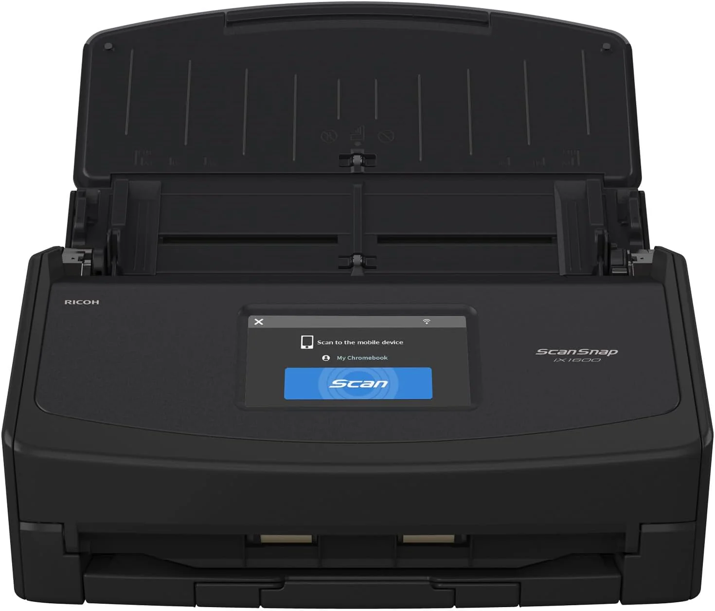 iX1600 Wireless or USB High-Speed Cloud Enabled Document, Photo & Receipt Scanner with Large Touchscreen and Auto Document Feeder for Mac or PC, 17 watts, Black