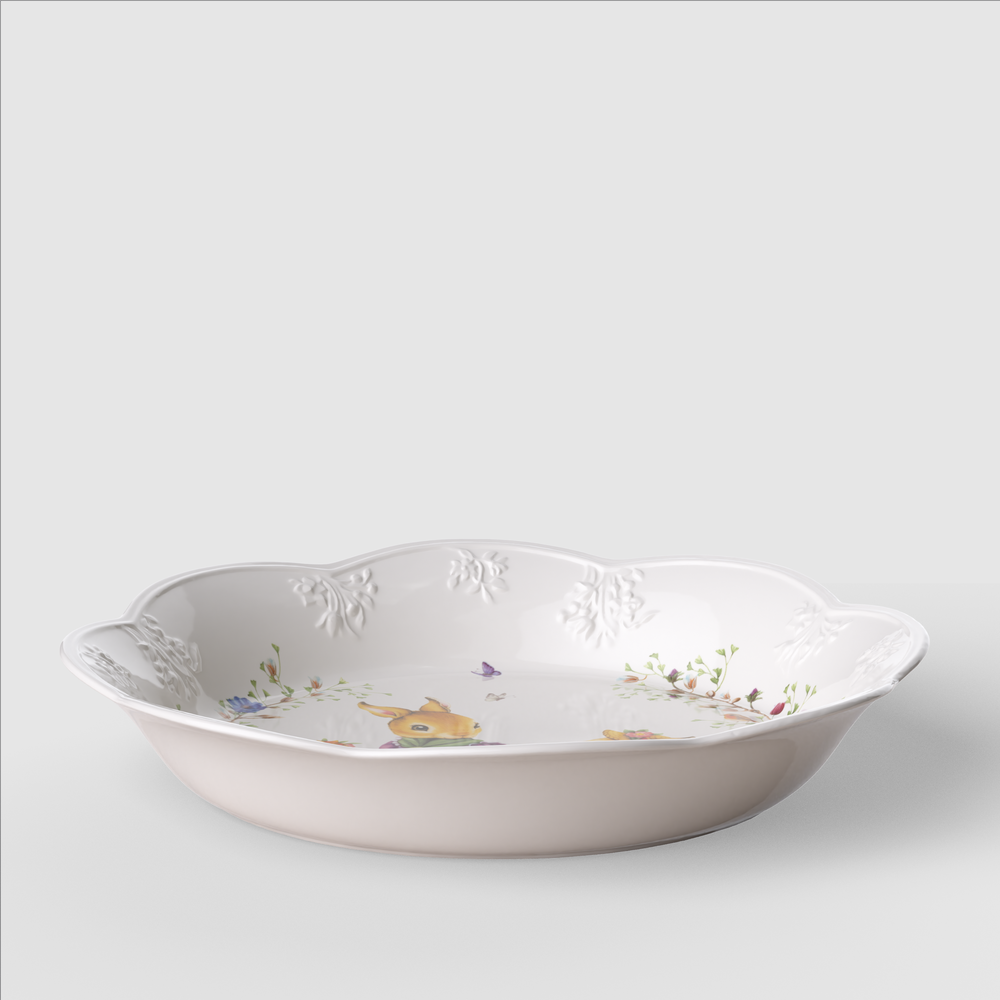 Spring Fantasy Centerpiece bowl - Green, 22 oz, Premium Porcelain