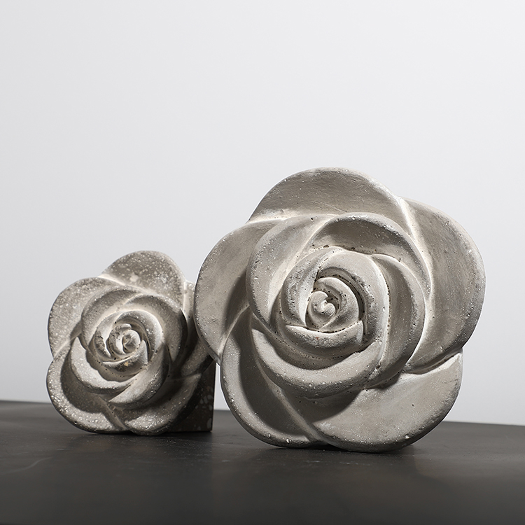 Cement Artificial Flower Shape Modern Gift Item Home Decoration Accessories for Indoor Outdoor