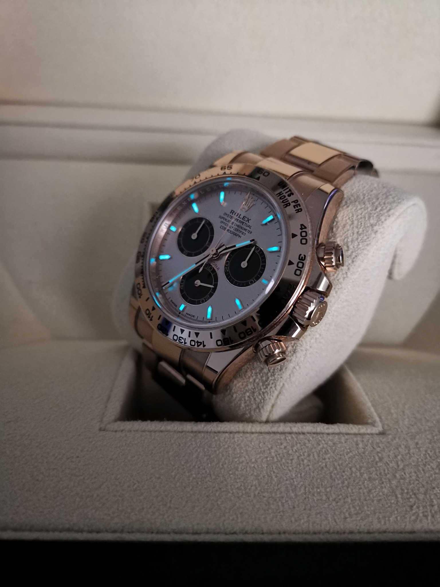 [Super Clone]Rolex Daytona 40mm RoseGold sundust Dial m126505-0003