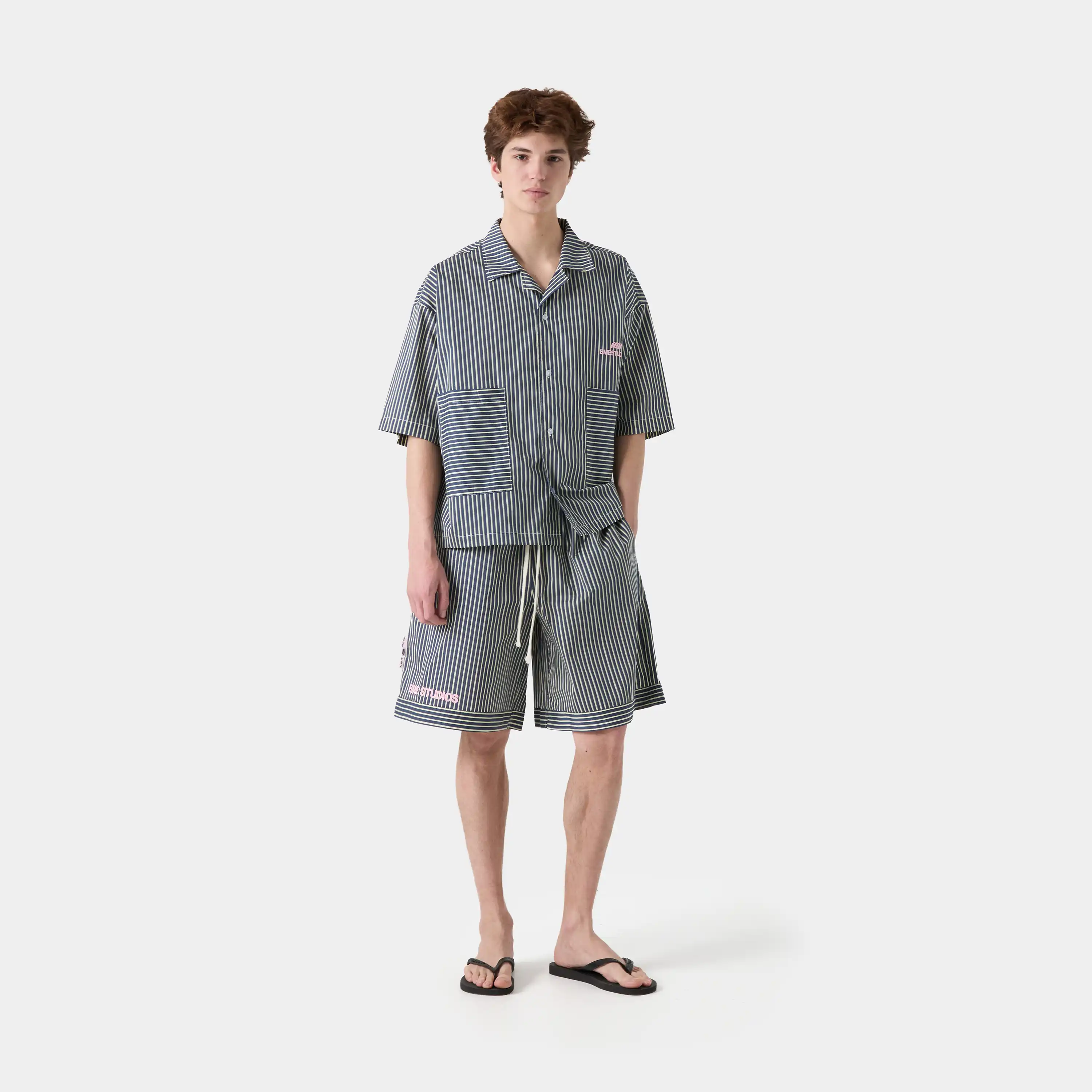 Pyjama Boxy Top Navy