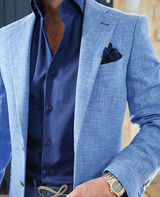 Blazer à poches à motif texturé, simple boutonnage et revers cranté