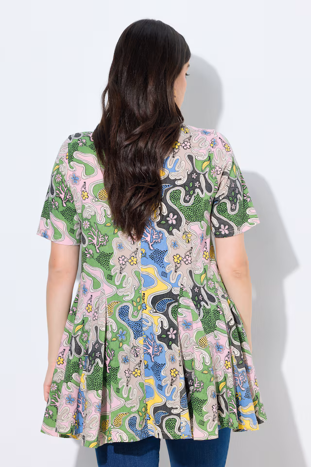 Eco Cotton Squiggle Print Knit Tunic