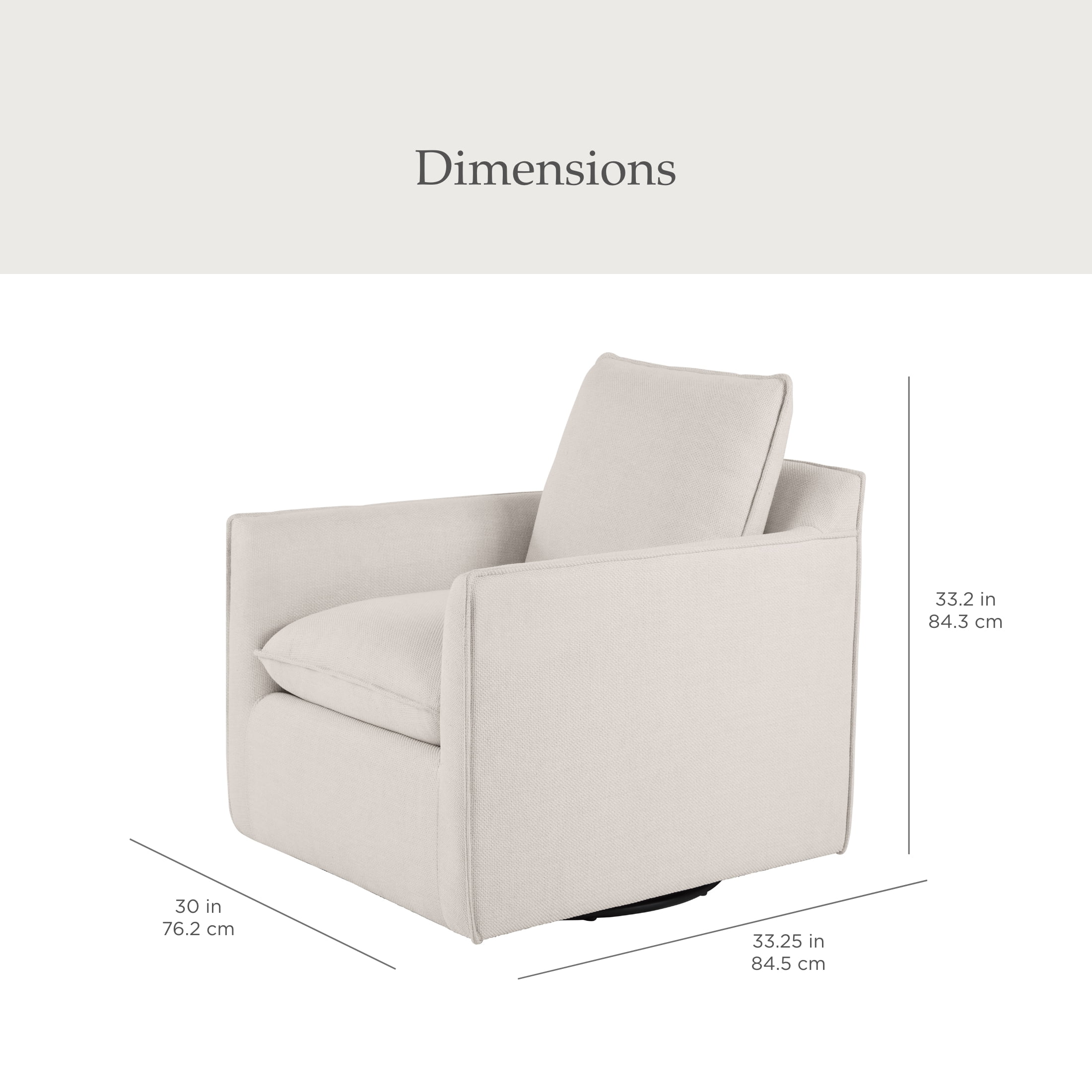 My Texas House Briar 2 Accent Chairs & 1 Sofa, Bundle Cream Linen