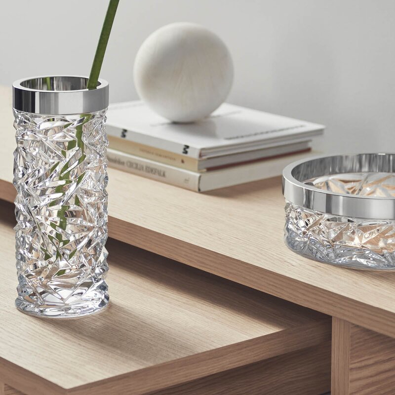 Carat vase sølvkant 24 cm
