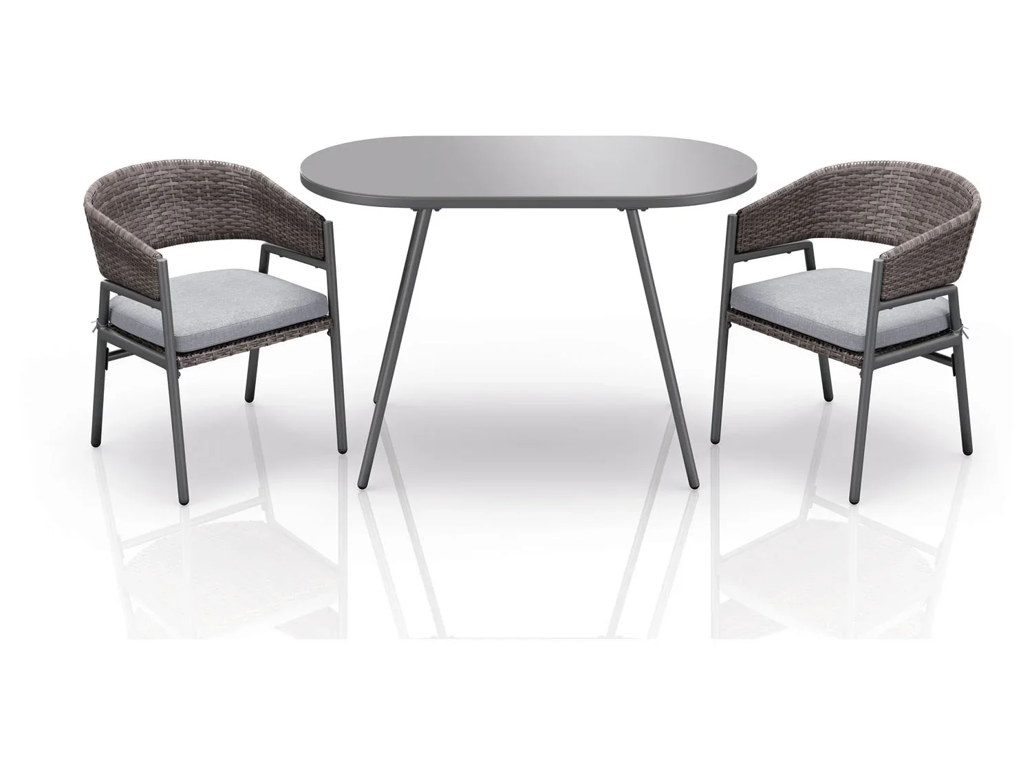 LIVARNO home Salon de balcon en acier, 3 pices