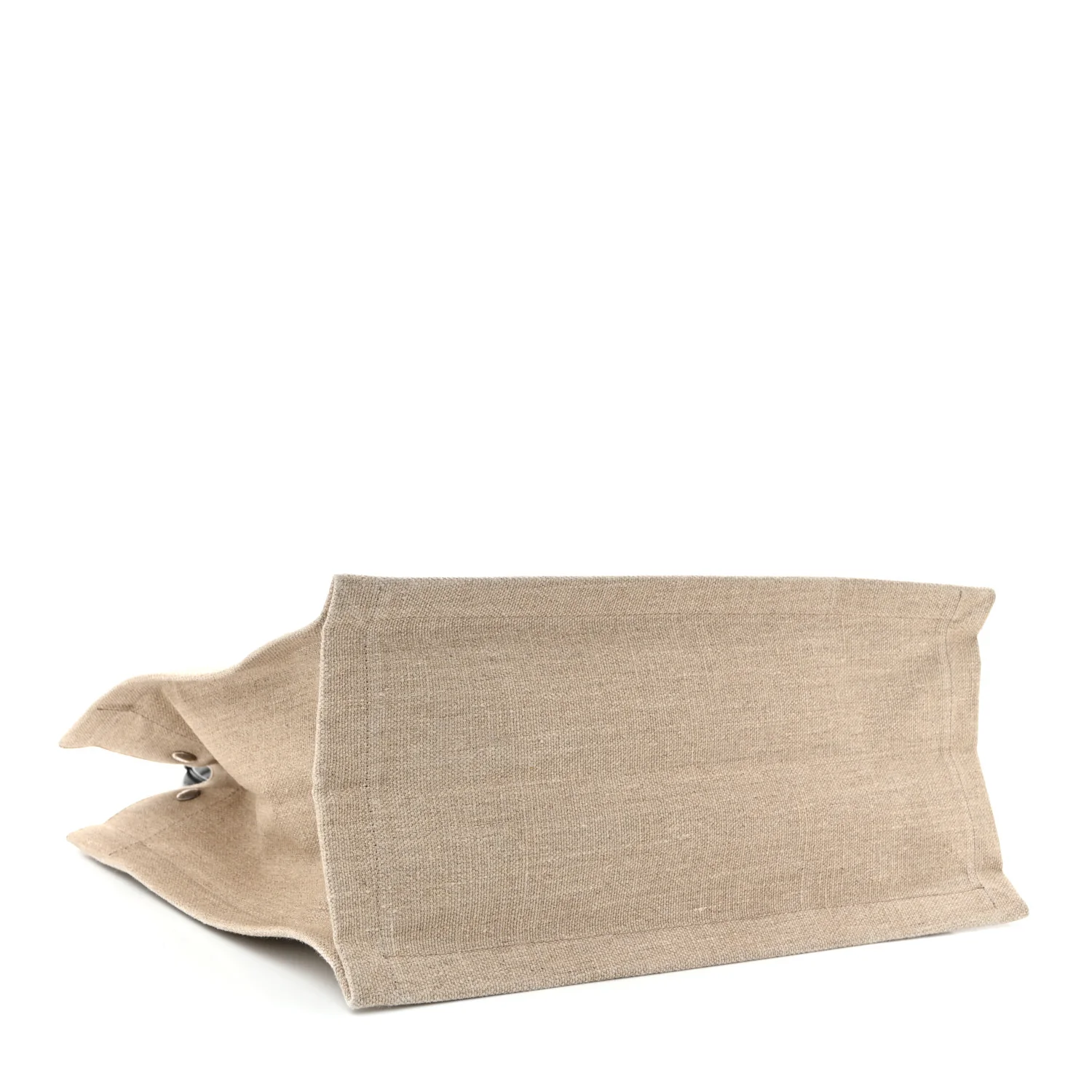 Linen Calfskin Small Rive Gauche Tote Optic White