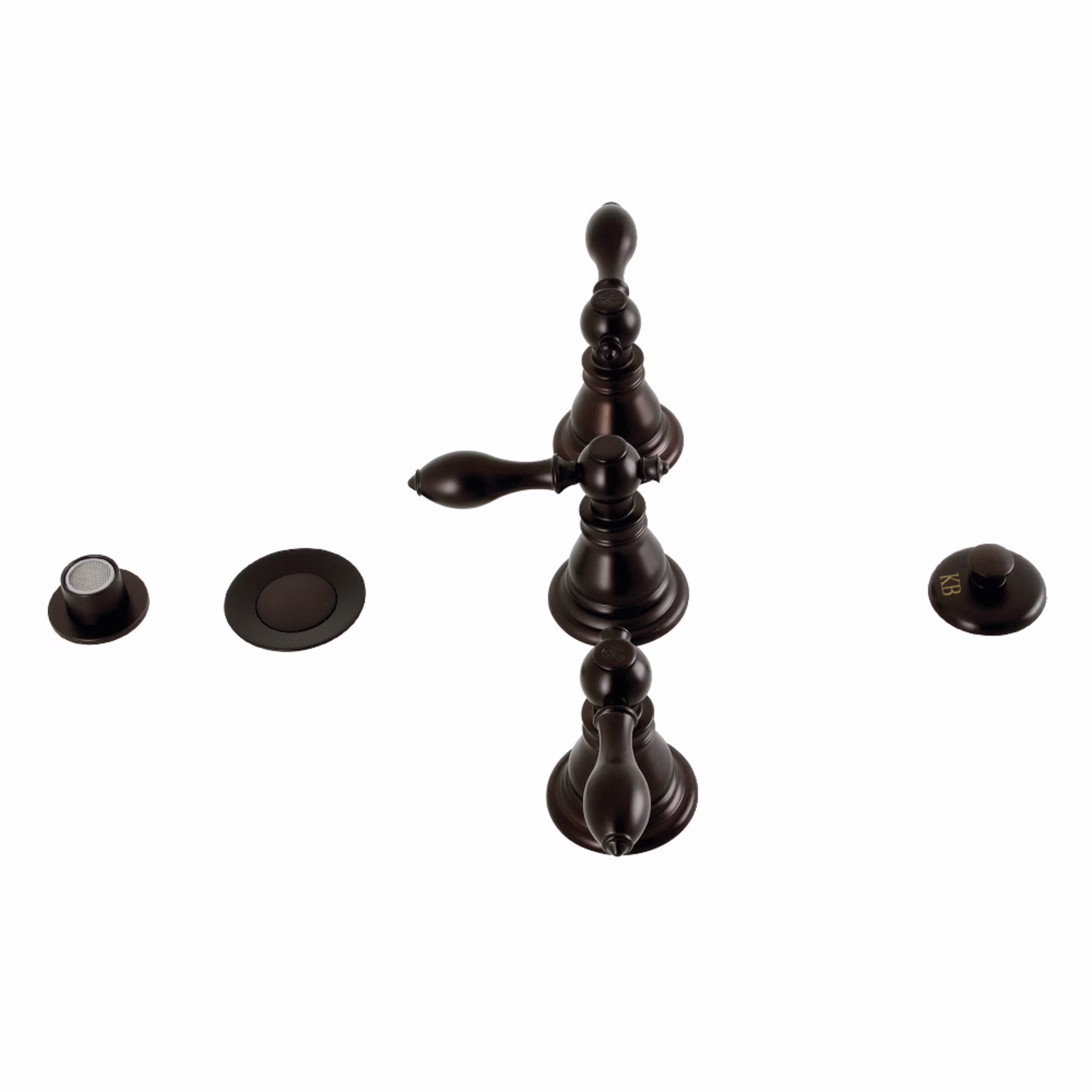 Kingston Brass KB320ACL American Classic Three-Handle Bidet Faucet, Matte Black