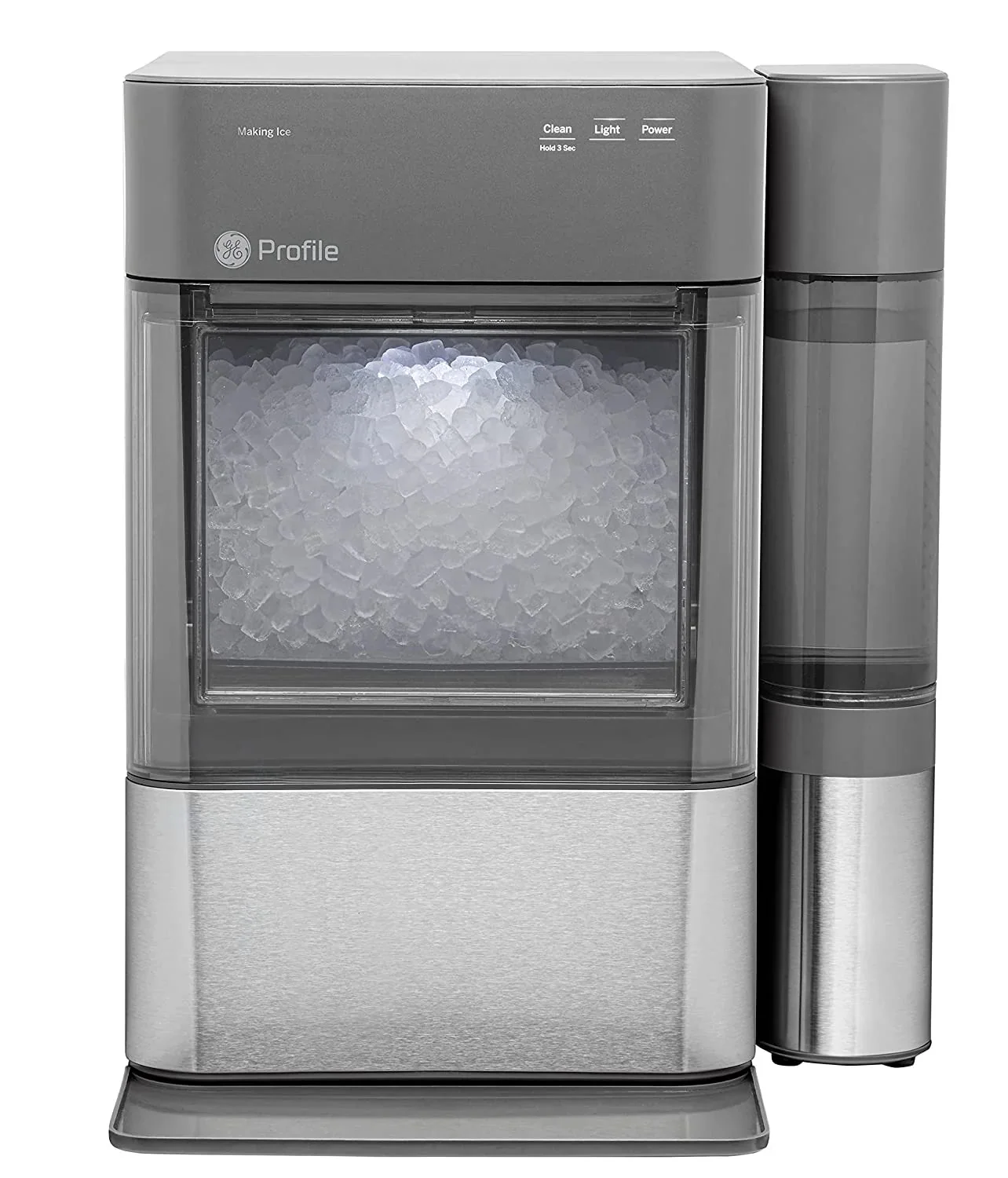 2.0 Countertop Nugget Ice Maker | Ice Machine with Wifi Connectivity | Smart Home Kitchen Essentials | Black Stainless