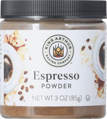 King Arthur Espresso Powder: Premium Baking Extract for Rich Chocolate Flavoring, 3 Oz Reusable Jar, Kosher Certified - Enhance Your Desserts with Instant Coffee Intensity