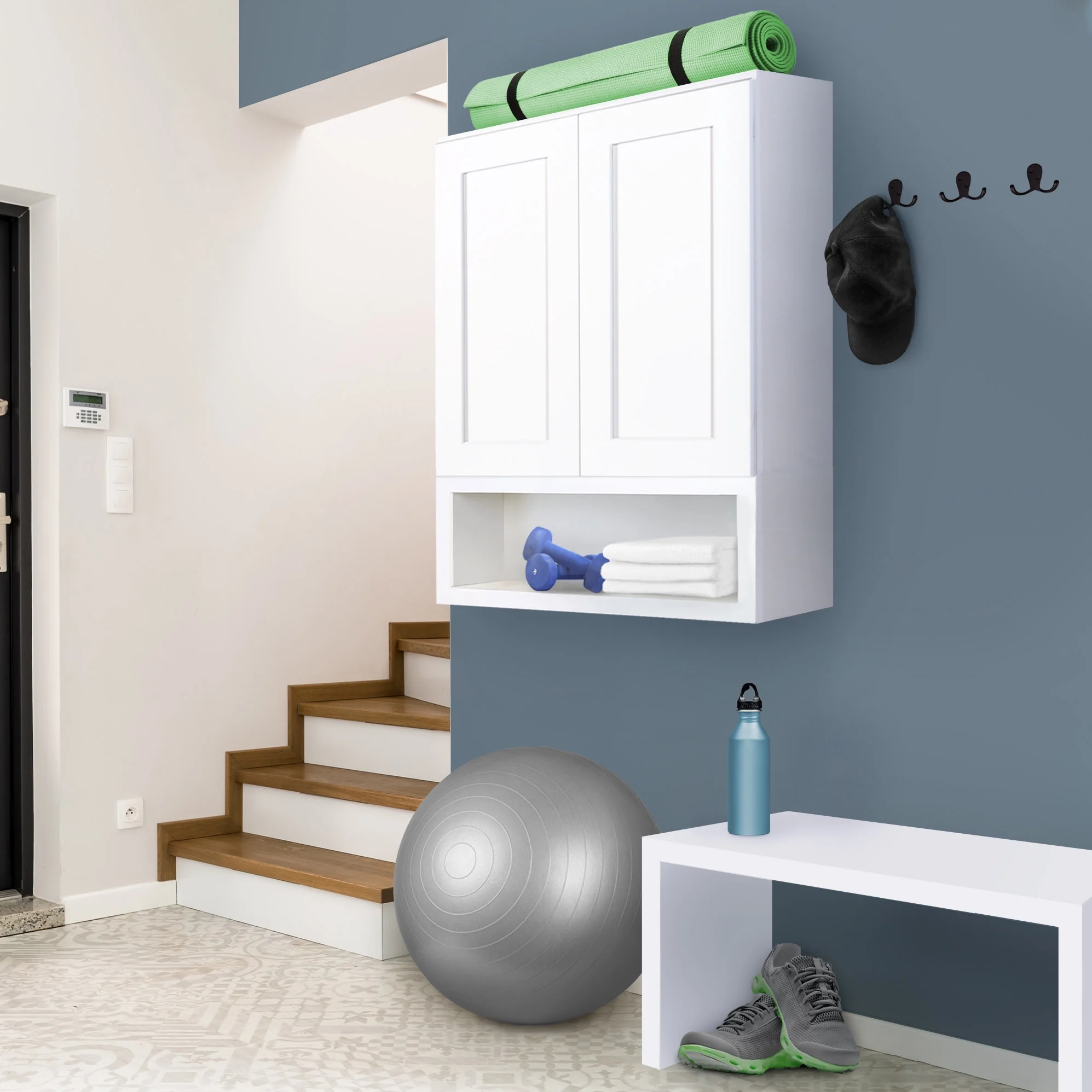 Design House 543272 Brookings (Ready - to - Assemble) Shaker Style Bridge Wall Kitchen Cabinet 33x12x12, White
