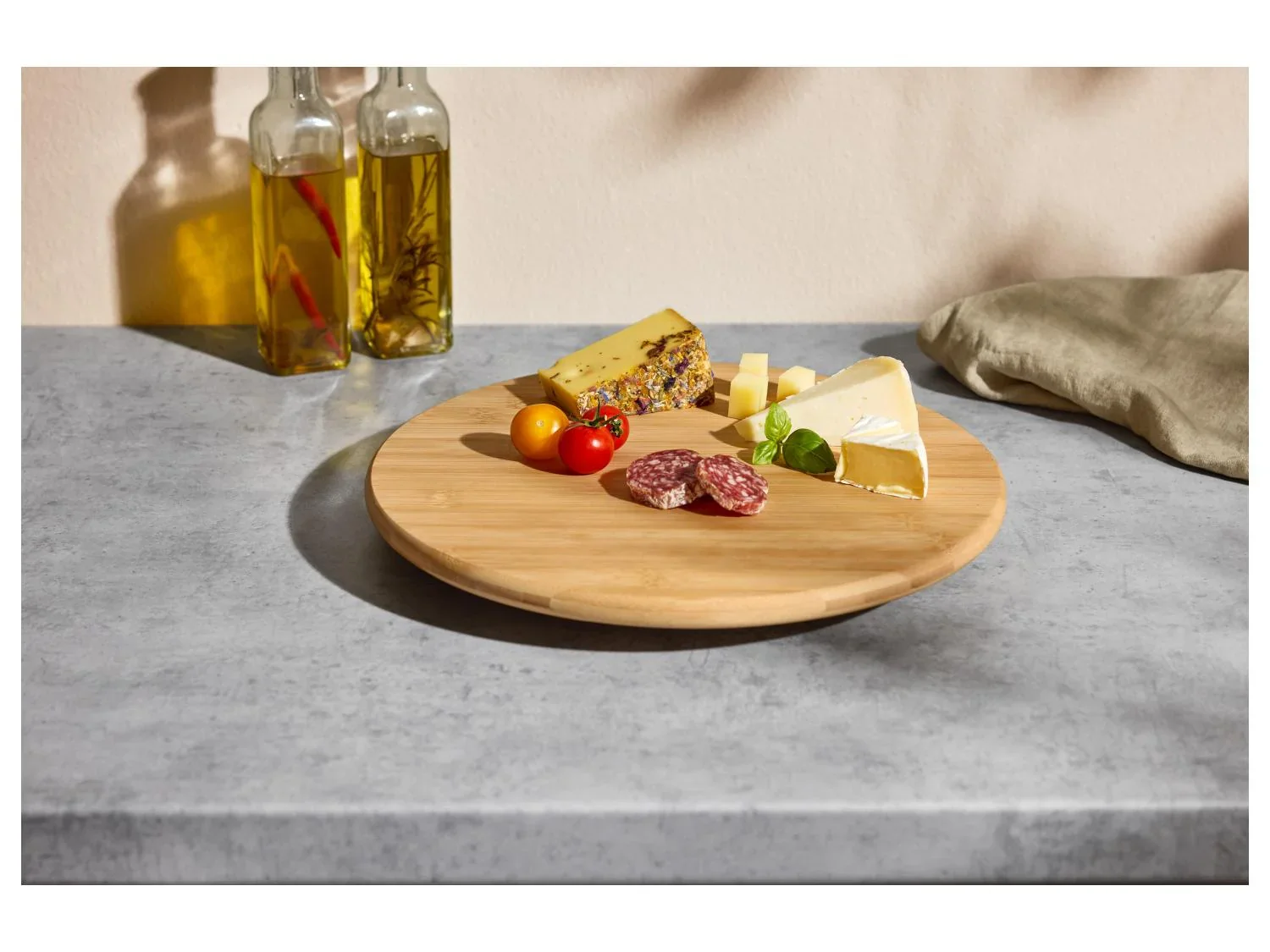 SILVERCREST Plateau  fromage ou Plateau tournant en bambou