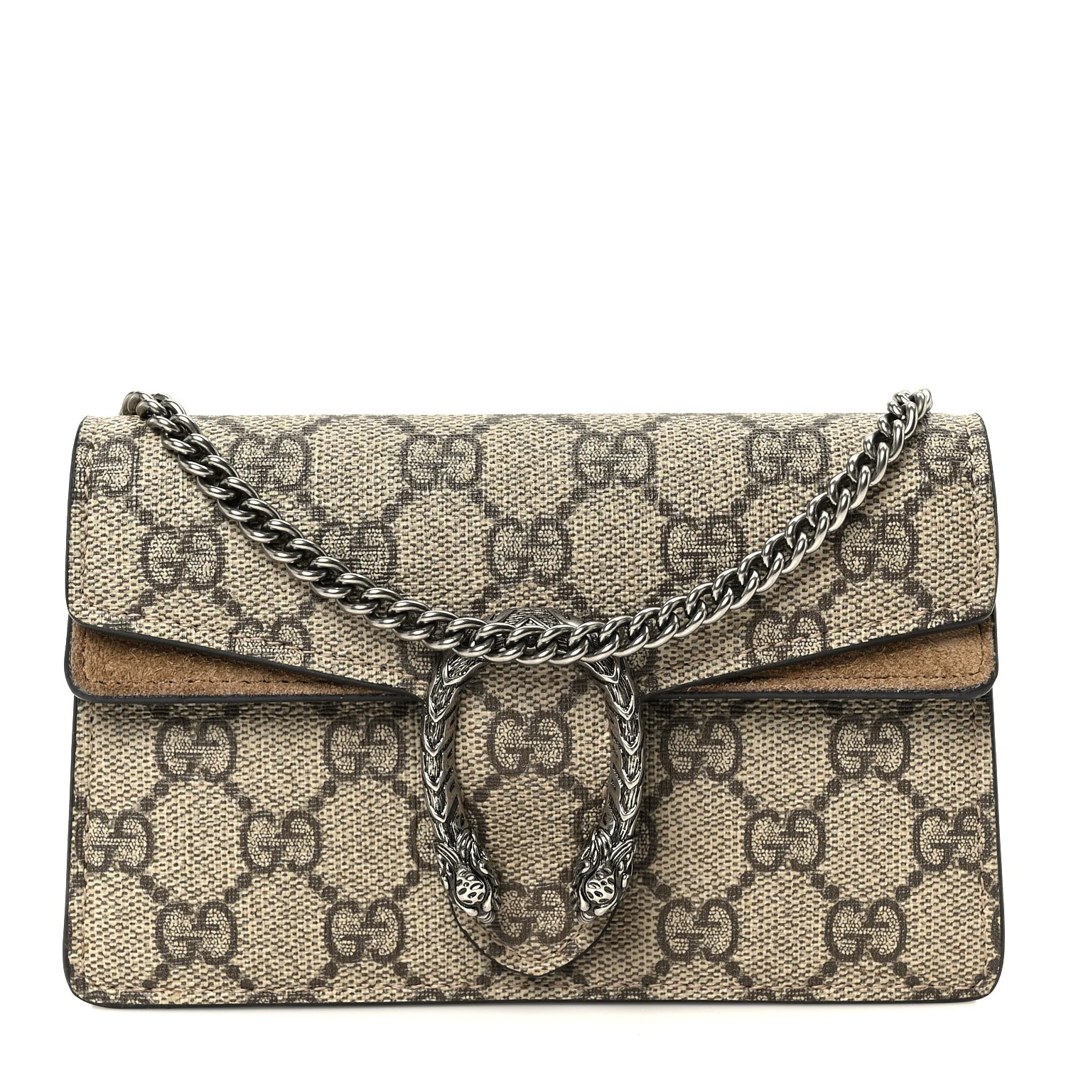GG Supreme Monogram Super Mini Dionysus Shoulder Bag Taupe