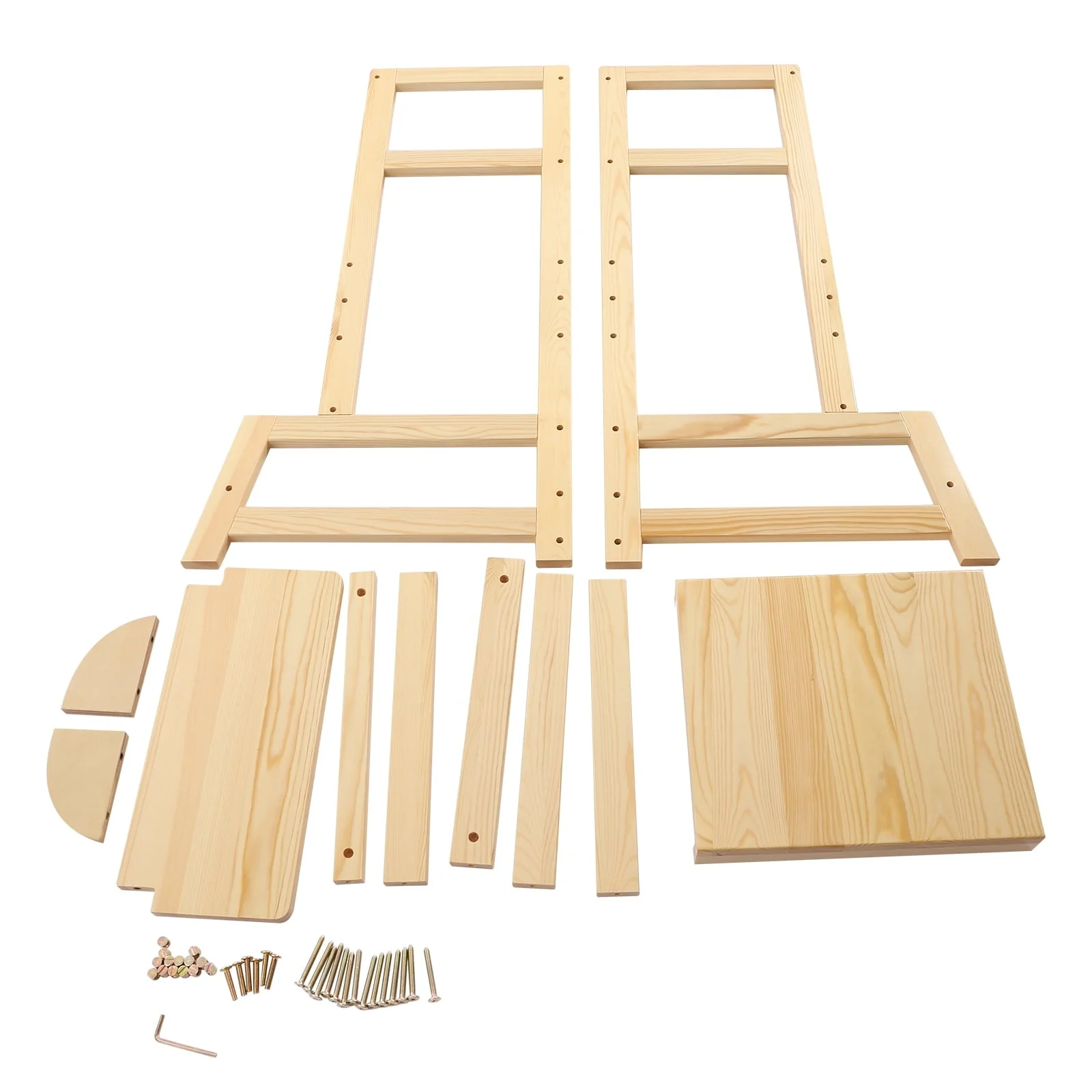 Kitchen Step Stool with Safety Rails Natural Image 9