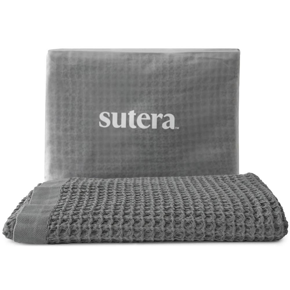 Sutera - Silverthread Waffle Towel California - Grown Pima Cotton, Quick Drying, Ultra Soft, Lightweight and Absorbent - Waffle