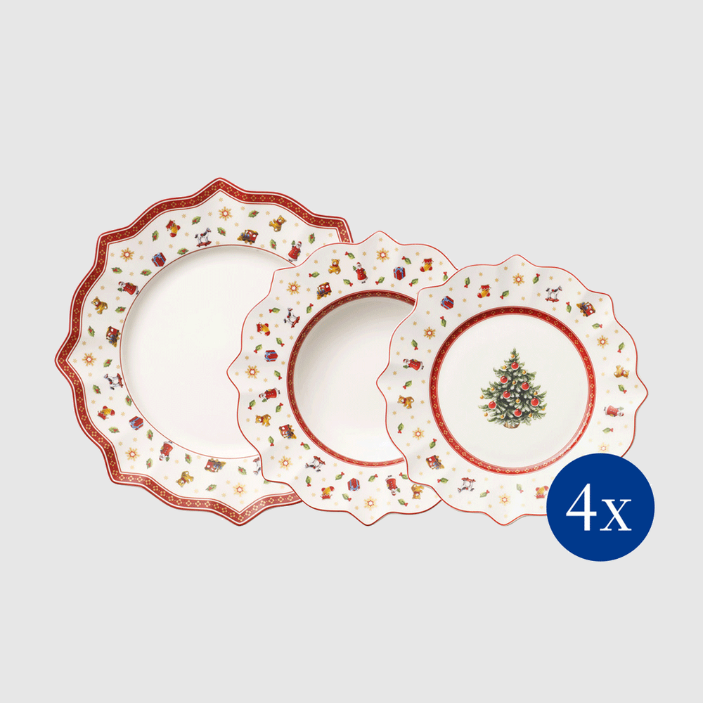 Toy's Delight Dinnerware set - Red, Premium Porcelain
