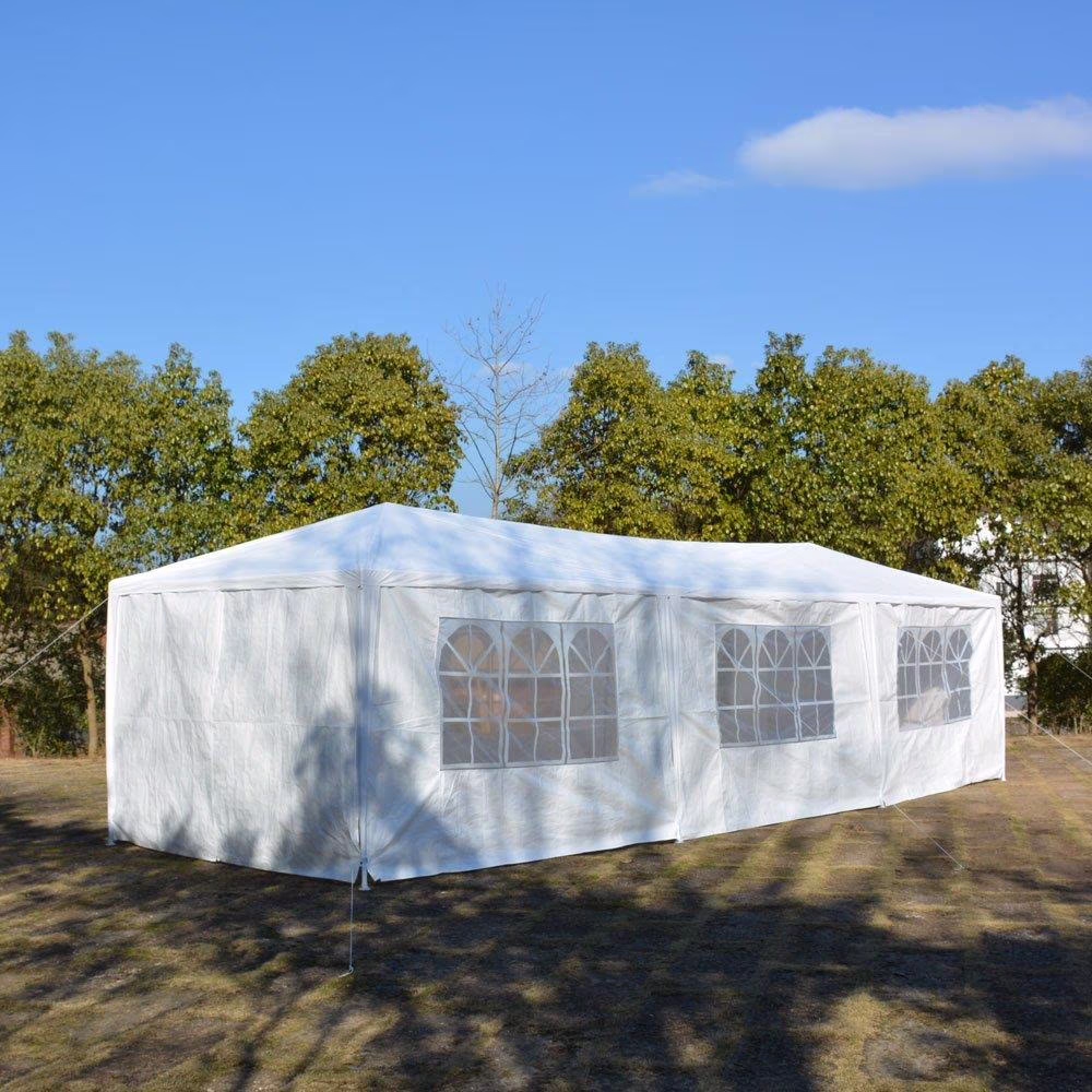 Zimtown 10'x30' Canopy Party Wedding Tent Event Tent Outdoor Gazebo White 8 Sidewalls(10'x30' 8 sidewall) Zimtown 10'x30' Canopy Party Wedding Tent Event Tent Outdoor Gazebo White 8 Sidewalls(10'x30' 8 sidewall)