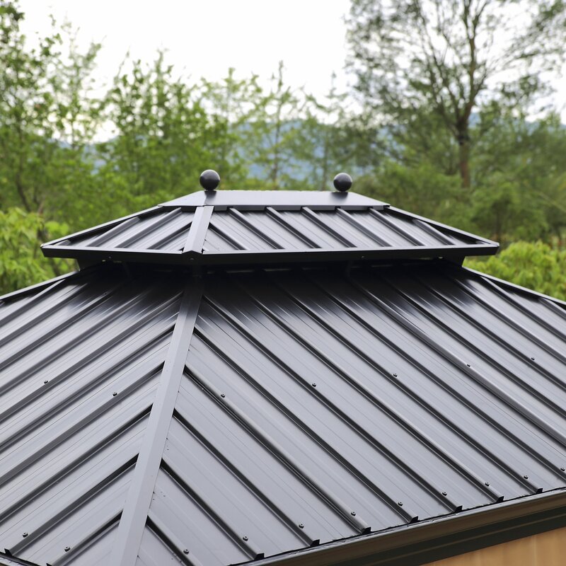 Gazebo de patio en aluminium de 3,66 m de large x 3,05 m de profondeur