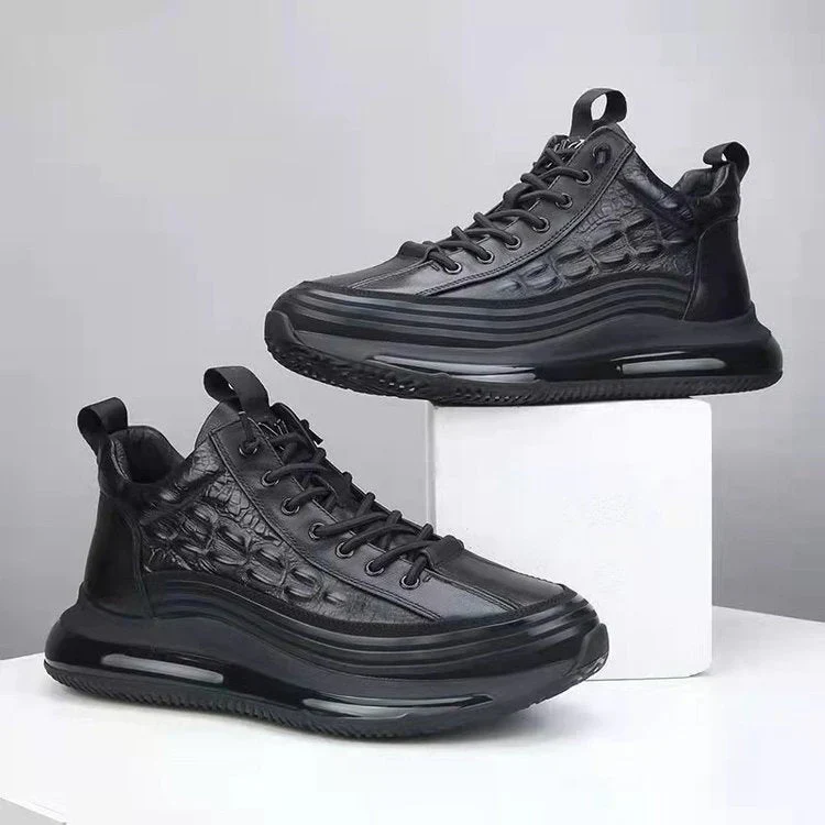 Chaussures Décontractées Homme en Cuir de Vachette avec Coussin d’Air