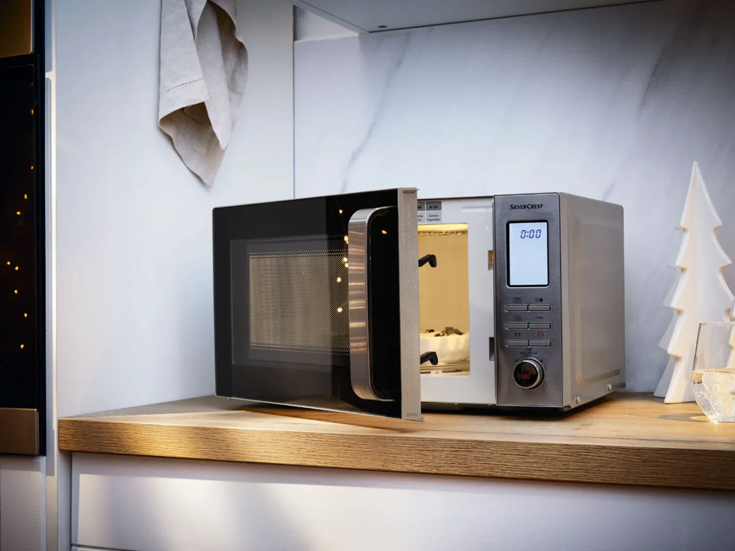 SILVERCREST KITCHEN TOOLS Four  micro-ondes numrique SMW 800 F2 silver, 1200 W