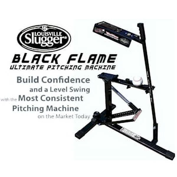 Black Flame Ultimate Pitching Machine for Baseball Softball �C Manual, Portable, Throws Up to 50 MPH, Youth Adult Training - Image 2