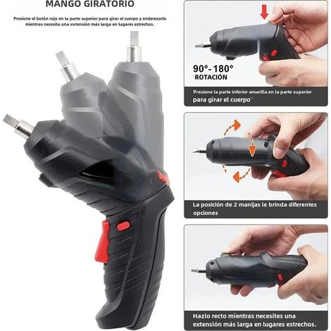 (Ensemble de 47 pièces) Jeu de tournevis électrique portable sans fil, 3,6 V, équipé d'une batterie de 1800 mAh — vue 3