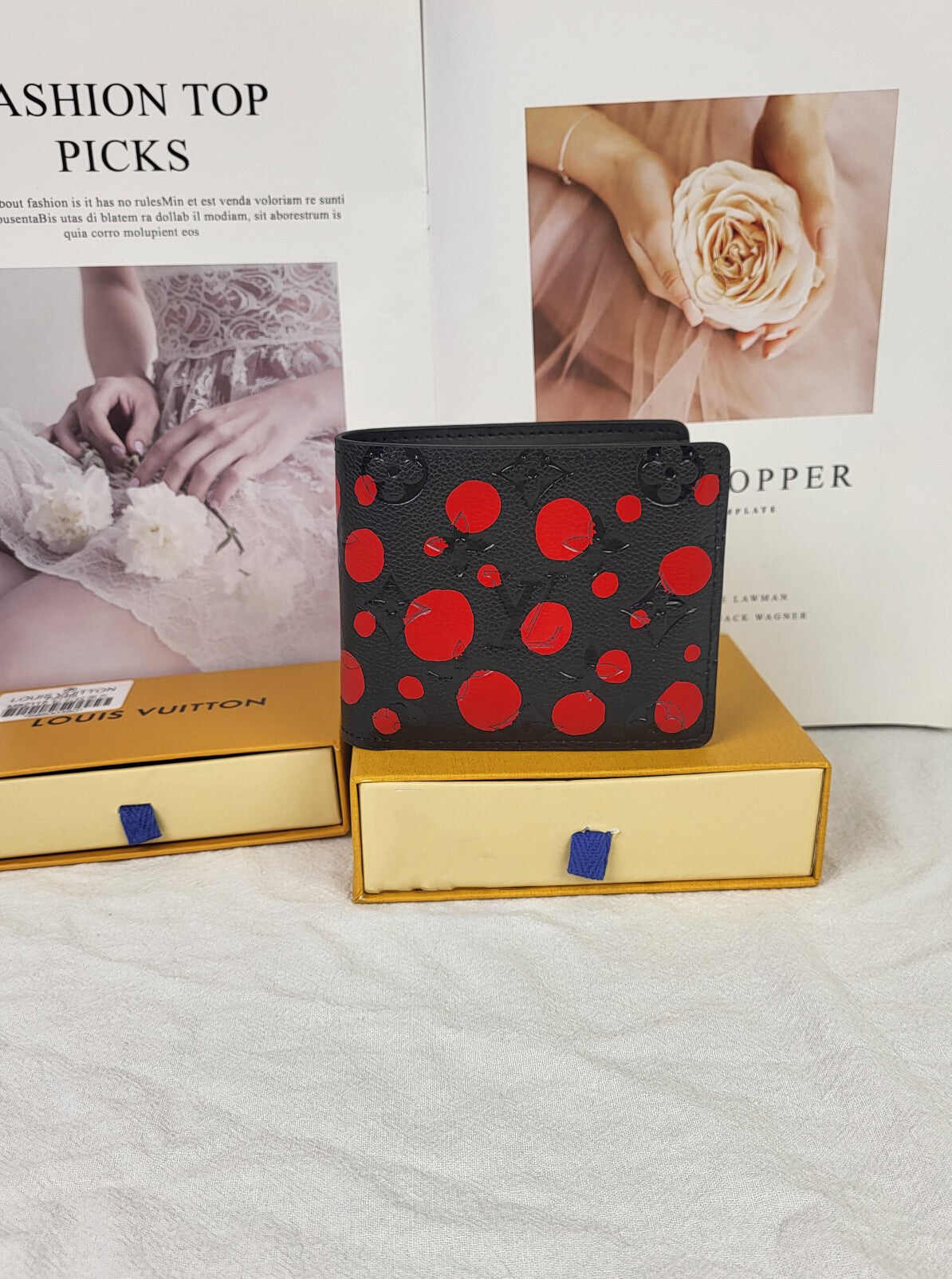 【ルイヴィトン】草間彌生コラボレザー財布 長短3種 限定アートコレクション