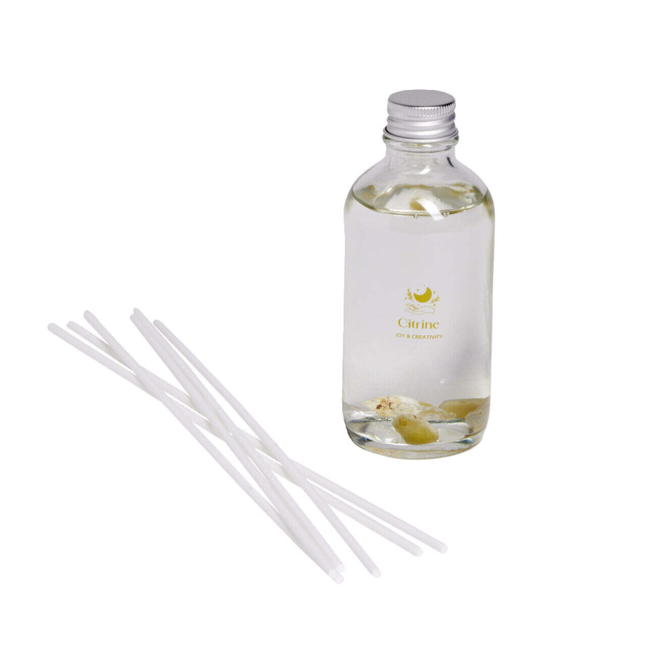 Diffuseur senteur avec pierres semi précieuses et 6 bâtonnets - 4 modèles