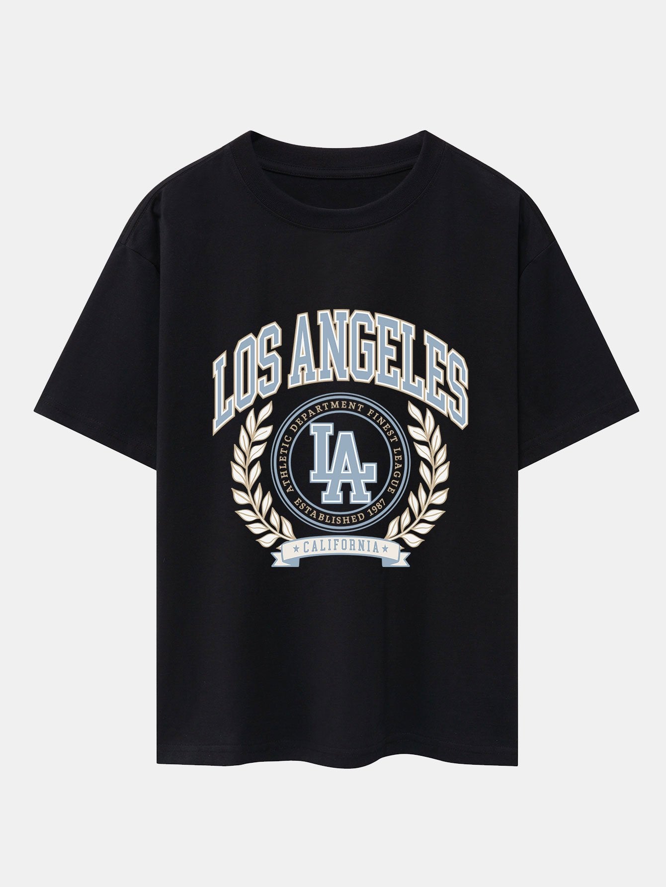 T-shirt oversize épais à imprimé universitaire Los Angeles