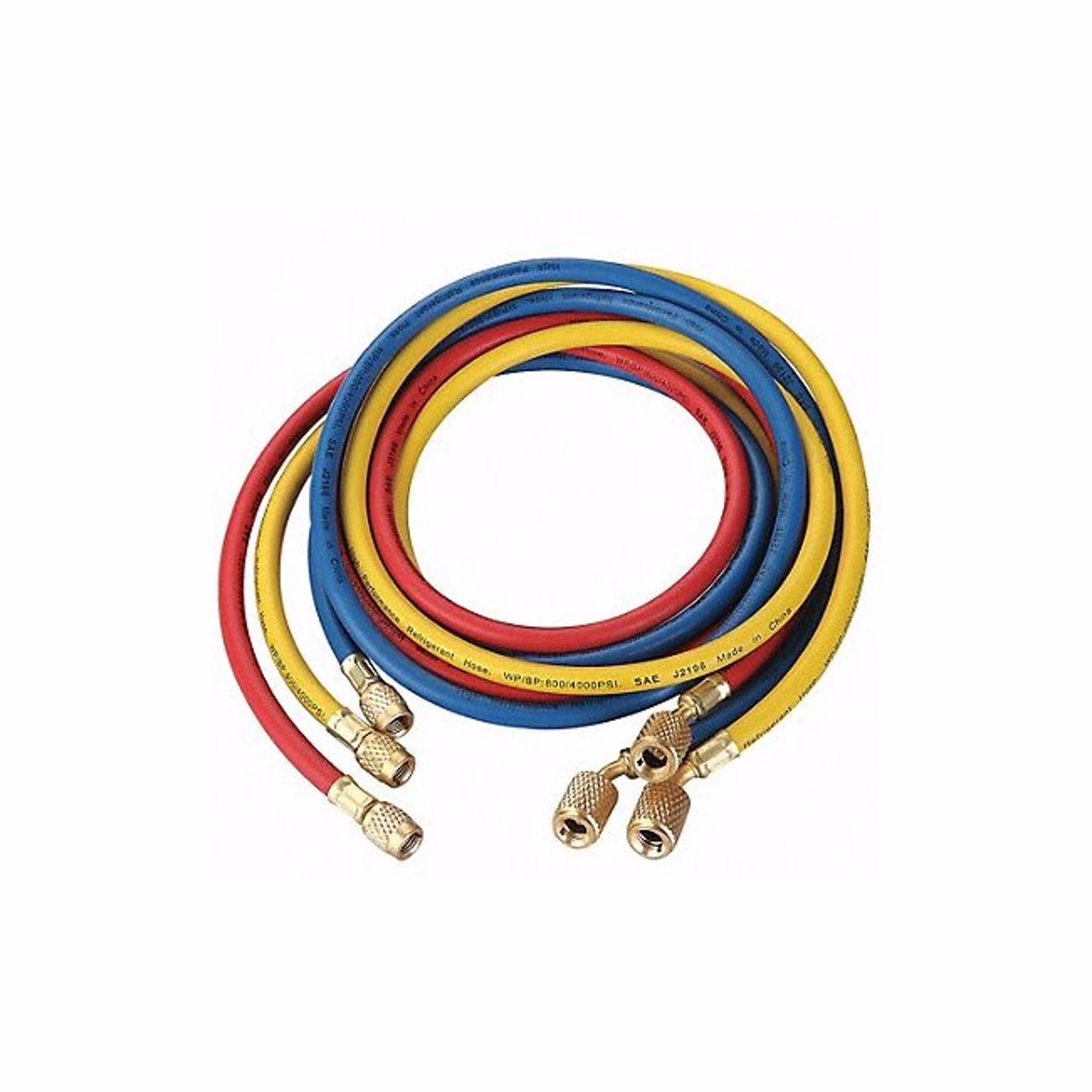 Dayton Hose Set,6 ft L,Blue/Red/Yellow,800 psi 4PDG4