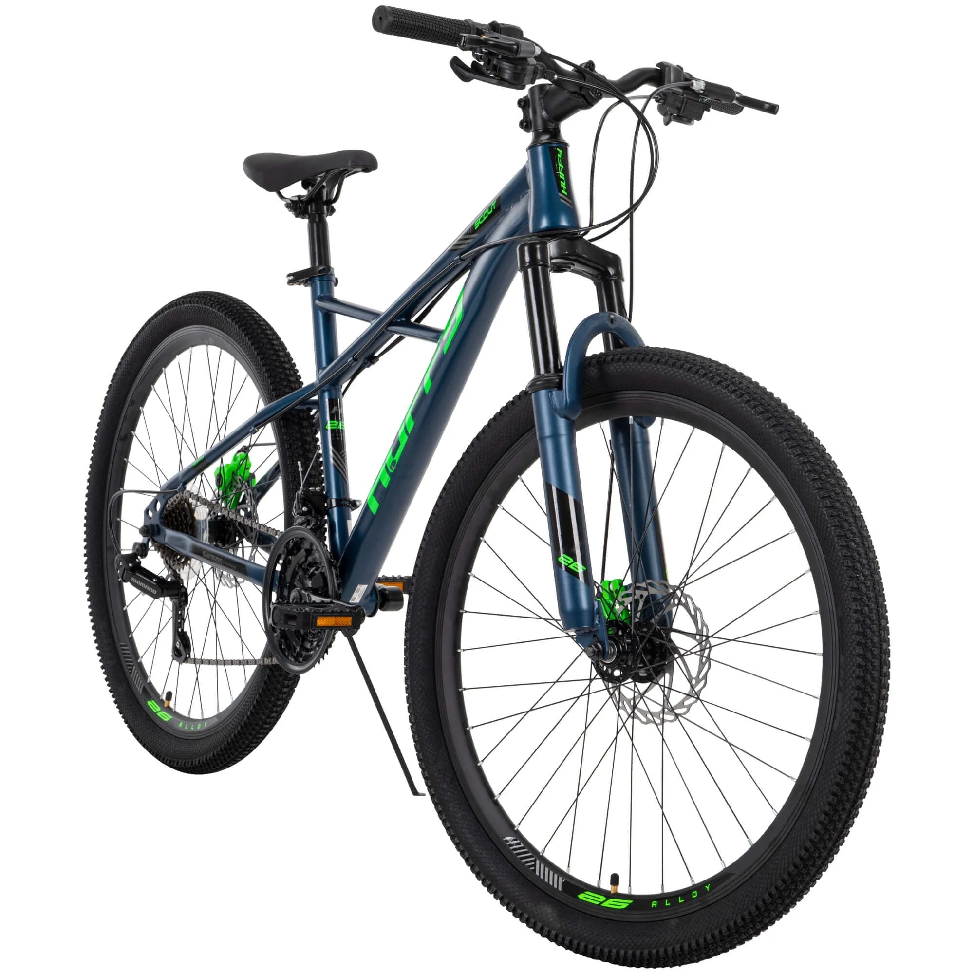 26 Inch Scout Men's 21 Speed Hardtail Mountain Bike, Denim Blue