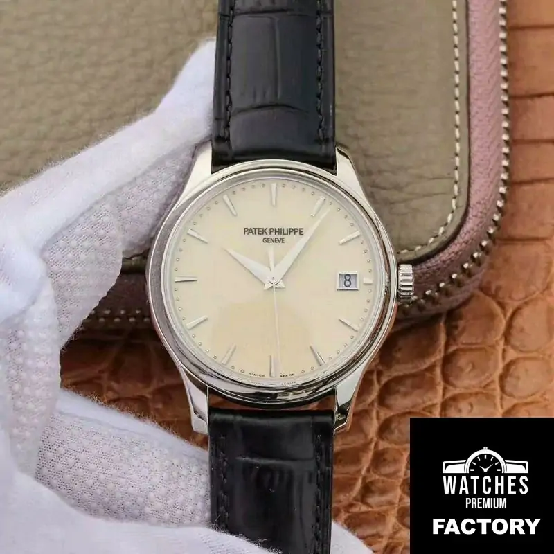 Patek Philippe Calatrava Automatic Date White Dial Watch 5227 ZF Factory Flip Back Version