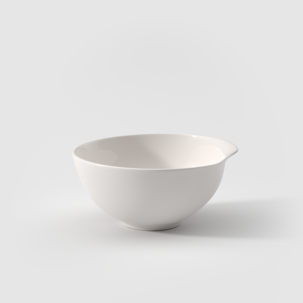 Flow Serving Bowl - White, 40.6 oz, Premium Porcelain