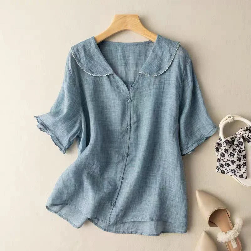 Adèle - Blouse Aérienne En Lin