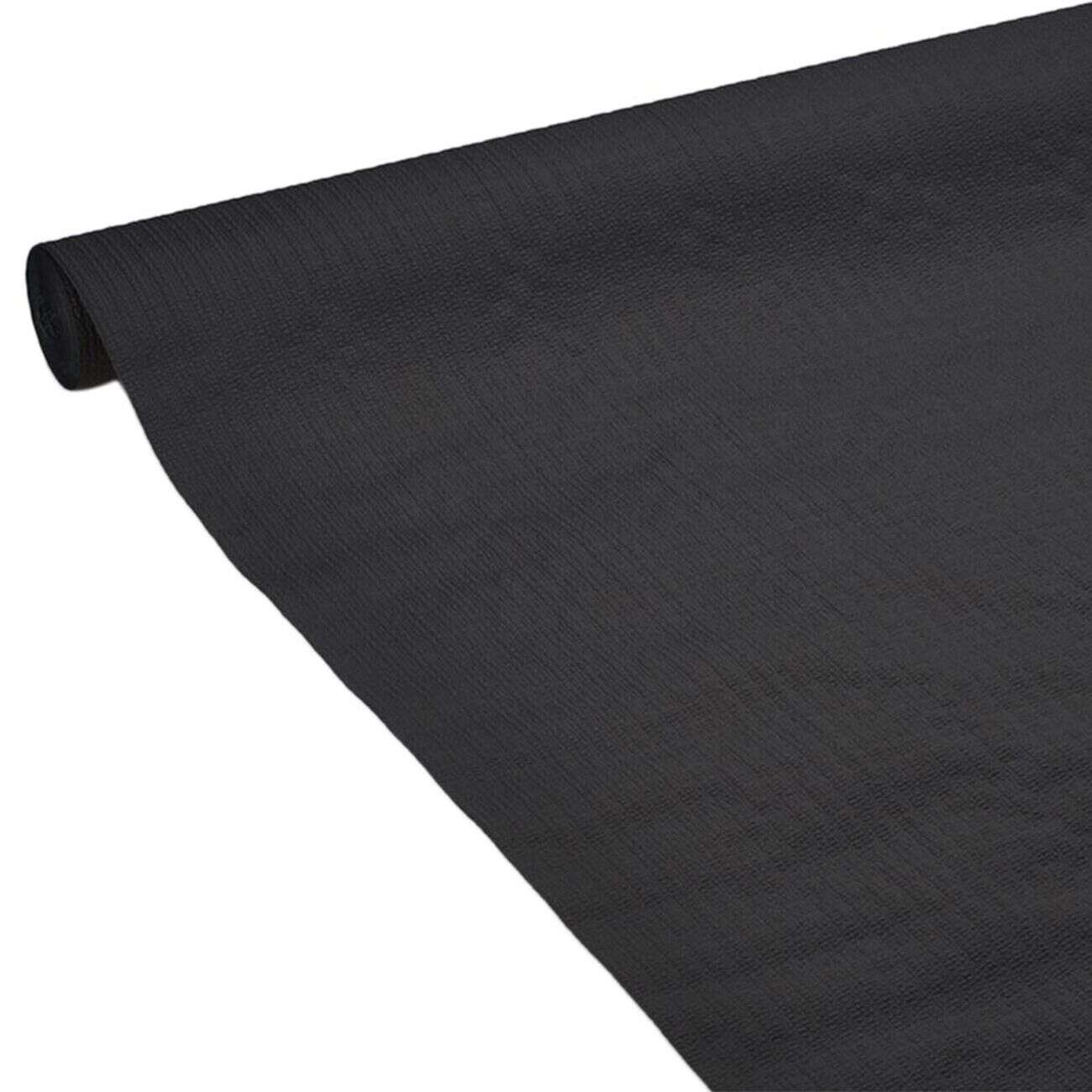 Nappe gauffrée noire en papier 20m