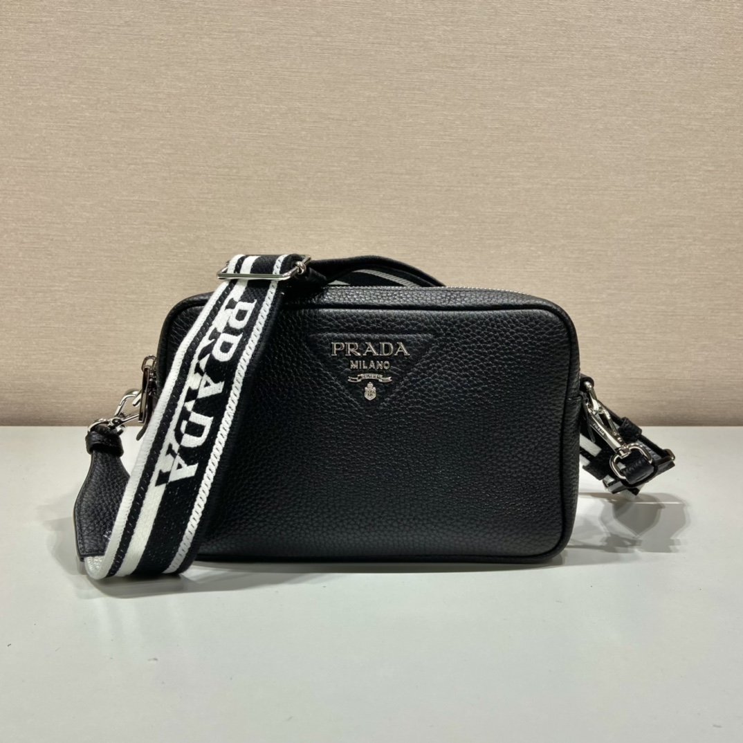 Pra Bag With Shoulder Strap Black For Women, Women's Bags 8.6in/22cm 1BH082_2DKV_F0002_V_3OM