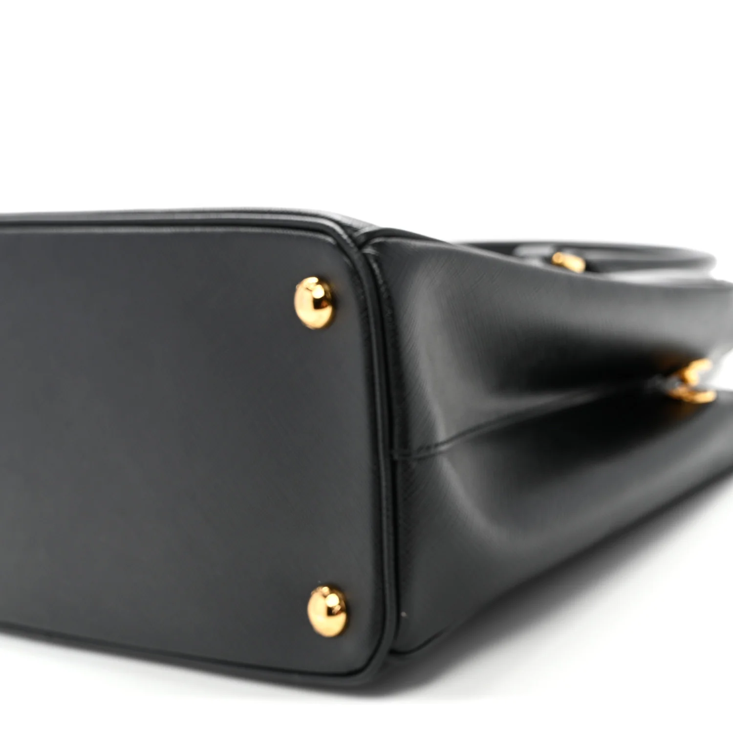 Saffiano Small Galleria Double Zip Tote Black