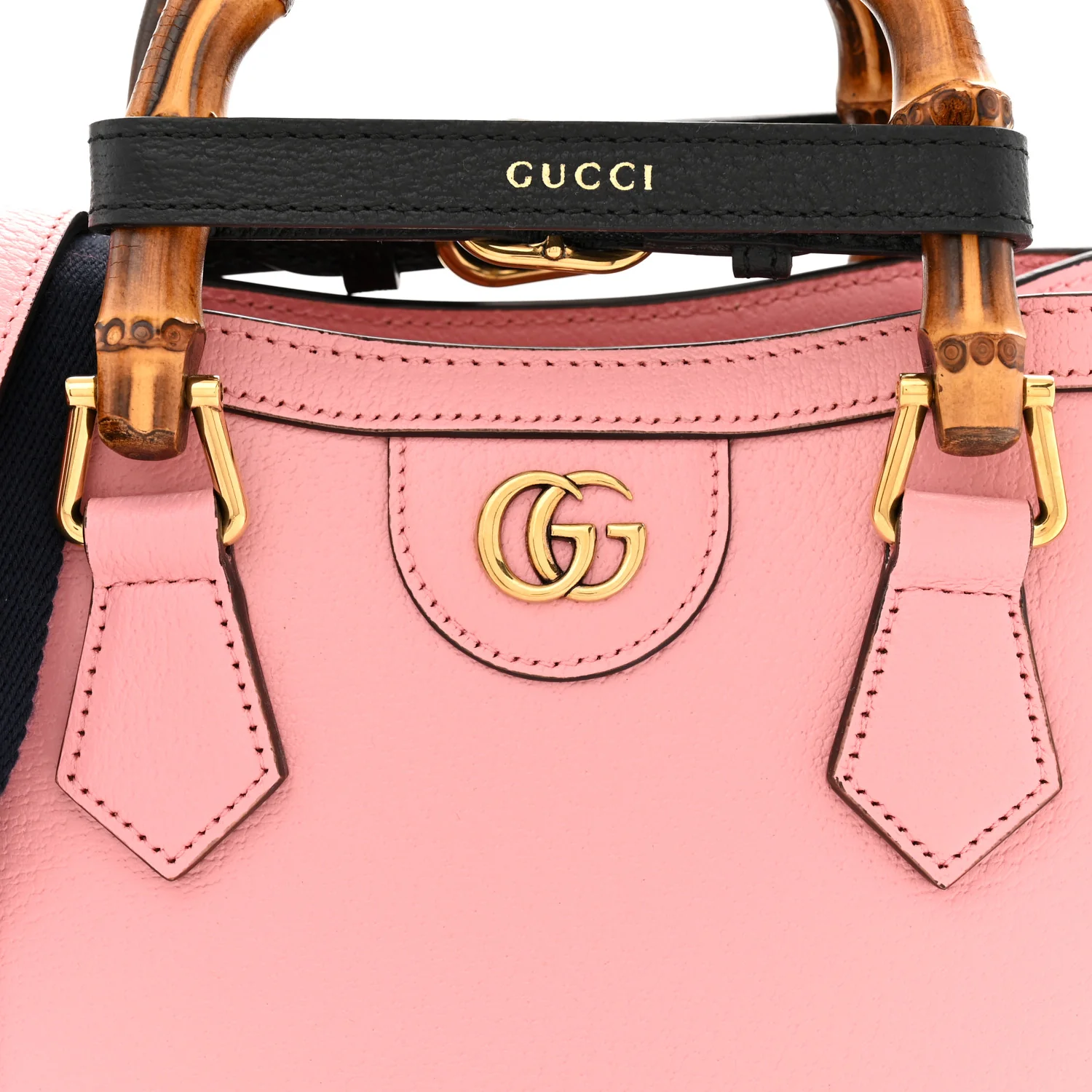 Wonka Grain Calfskin Mini Diana Tote Bag Wild Rose Black